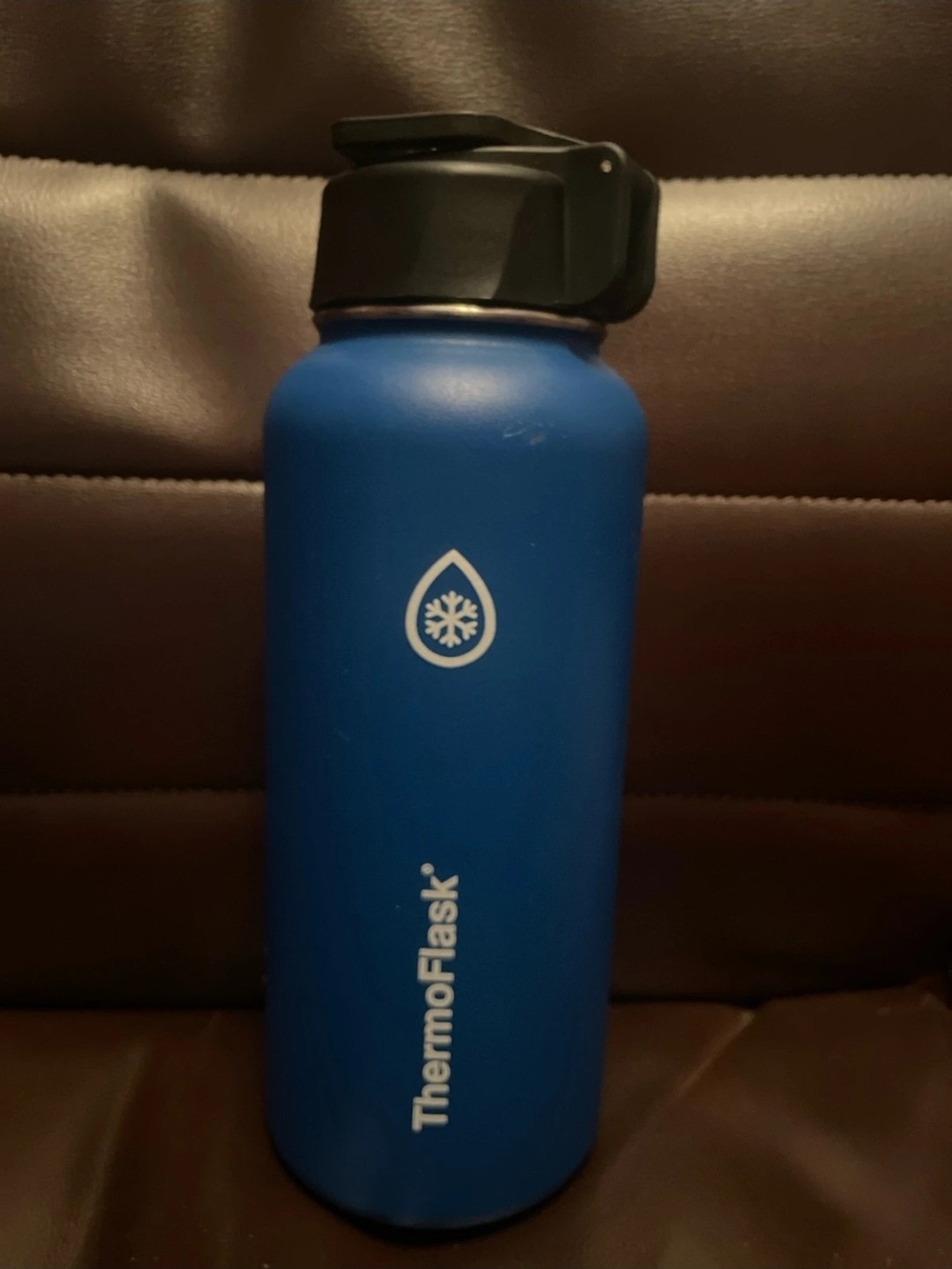ThermoFlask 32oz Blue Insulated Water Bottle with Flip Lid